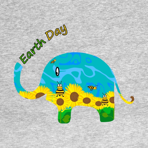 EARTH Day Celebration Elephant by SartorisArt1